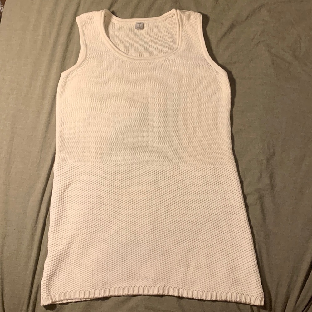 White tricot dress